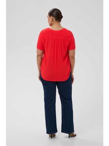 KAFFE curve Bluse kurzarm KCami Regular fit in Poppy Red