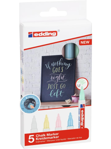 edding Kreidemarker edding 4085 5er-Set sortiert pastell