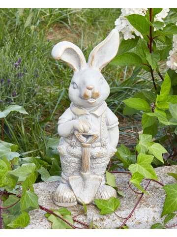 Beliani Gartenfigur SIMARD in Weiß/Kupfer - (W) 13 x (H) 36 x (L) 10 cm