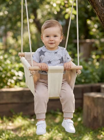 TupTam Baby Jungen Kurzarm Wickelbody 5er Set in grau/weiß