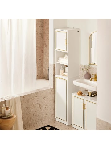 SoBuy Hochschrank in Weiß - (B)33 x (H)171 x (T)32cm