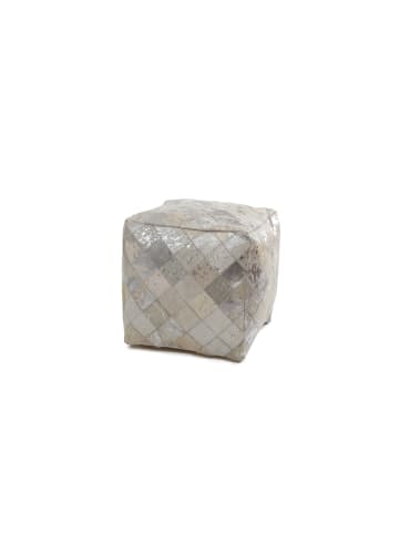 Kayoom Sitzkissen Lavish Pouf 45cm x 45cm in grau - silber