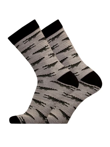 UphillSport Socken CROCODILE 2er Pack in Grey