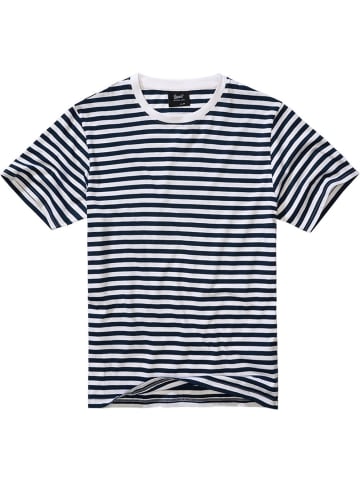 Brandit T-Shirt "Jerseyshirt Stripe Tee" in Blau