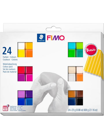 Staedtler Modelliermasse Fimo soft -Basic Colours-farbig sortiert 24x 25g