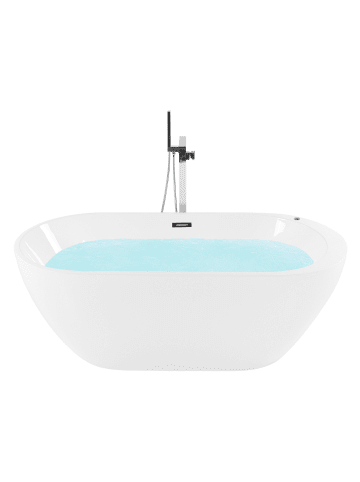 Beliani Freistehende Badewannen NEVIS in Weiß - (W) 80 x (H) 59 x (L) 170 cm
