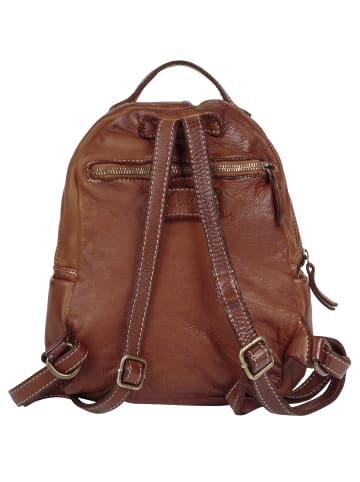 Cluty Rucksack echt Leder in cognac