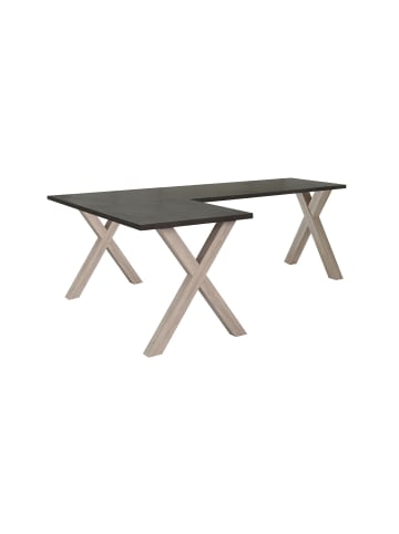 58 aufm Kessel ECKSCHREIBTISCH Ede 2 230 x 140 x 75 Computertisch Eiche sägerau/Graphit