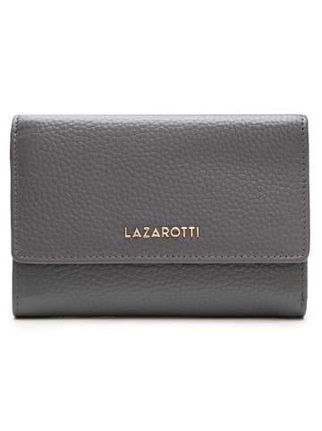 Lazarotti Bologna Leather Geldbörse Leder 14 cm in grey