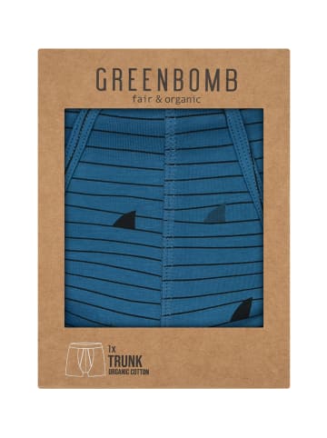 GreenBomb Trunk Animal Shark Fin in Blauer Stein