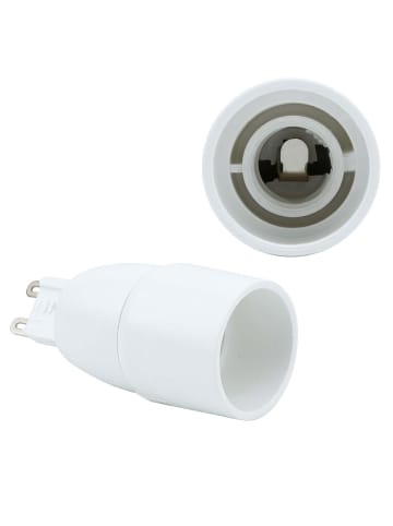 Intirilife 4er Set Lampenadapter G9 auf E14 in WEISS