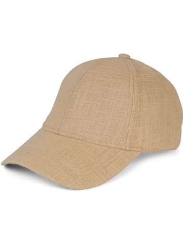 styleBREAKER Leinen Cap in Hellbraun