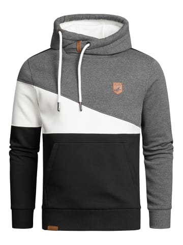 Humy Dicker Sweat Hoodie mit Farbblock Design A&S in Anthrazit