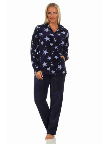 NORMANN Coralfleece Hausanzug Homewear Sternen - 58690 in marine