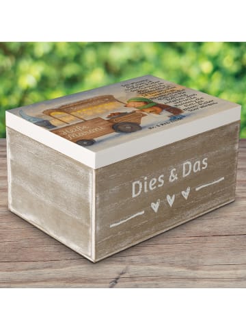 Mr. & Mrs. Panda Box Igel Maronen Design mit Spruch in Weiß