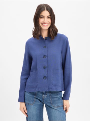 Marie Lund Leinenbluse Emma in indigo