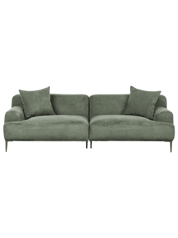 Beliani 3-Sitzer Sofa MATILA in Grün/Braun - (W) 233 x (H) 70 x (L) 94 cm