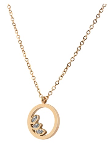Adeliás Damen Halskette mit Anhänger – aus Edelstahl in gold