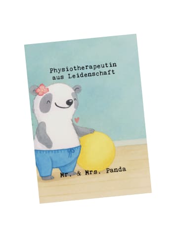 Mr. & Mrs. Panda Grußkarte Physiotherapeutin Leidenschaft Design... in Weiß
