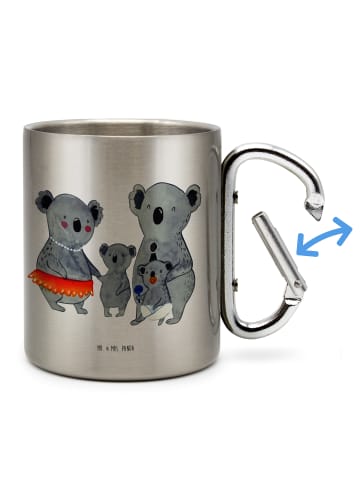 Mr. & Mrs. Panda Edelstahltasse Koala Familie ohne Spruch in Silber