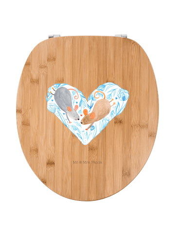 Mr. & Mrs. Panda Klobrille Mäuse Herz ohne Spruch in Braun