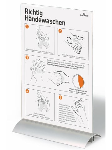 Durable Tischaufsteller Presenter A4 transparent