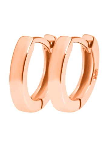 Adeliás Damen Ohrringe – Klappcreole aus 925 Silber in gold