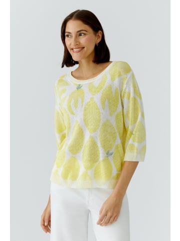 Oui Pullover in yellow white