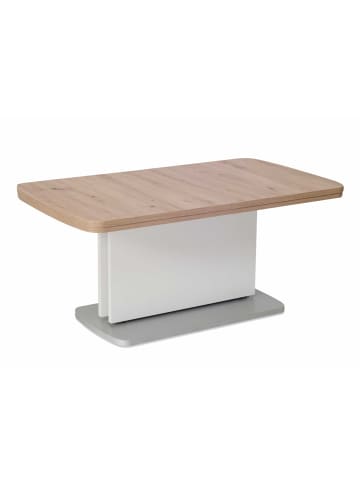 58 aufm Kessel FUNKTIONSTISCH ausziehbar Catha 110x63x53 Wohnzimmertisch Eiche/Weiß