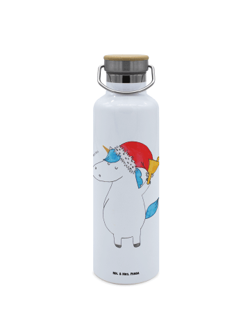 Mr. & Mrs. Panda Trinkflasche Einhorn Weihnachtsmann ohne Spruch in Weiß