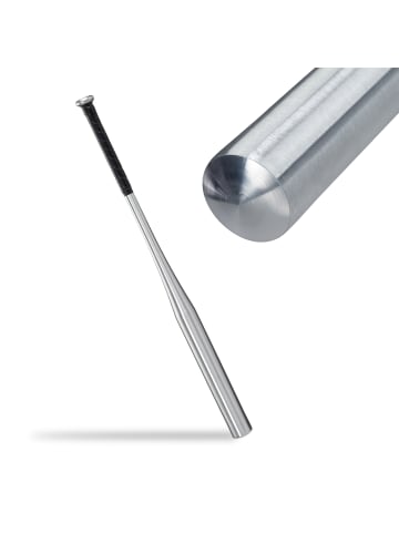 relaxdays 2 x Baseballschläger in Silber