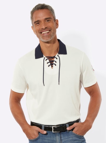 Sieh an! Kurzarm-Poloshirt in ecru