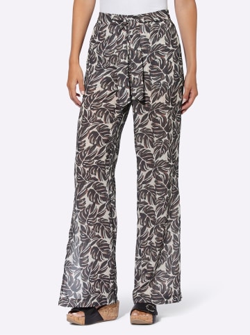 Heine Druckhose in schwarz-sand-bedruckt