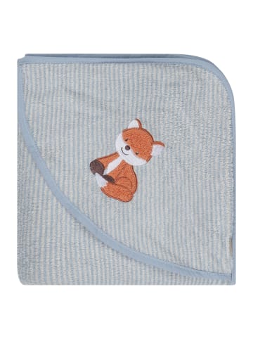 Sterntaler Kapuzenbadetuch 100x100 cm Filou in blaugrau