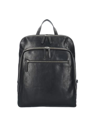 Leonhard Heyden Roma Rucksack Leder 40 cm Laptopfach schwarz