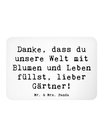Mr. & Mrs. Panda magnet Spruch Gärtner Dankeschön mit Spruch in Weiß