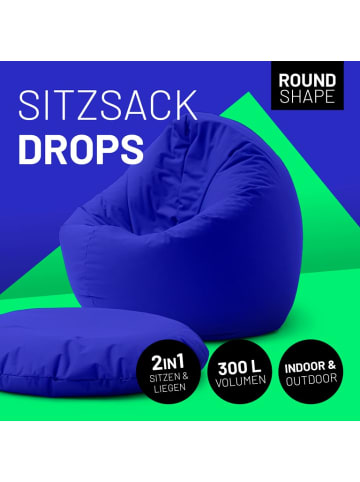 Lumaland Sitzsack 2-in-1-Sitzsack - 300l - 120 x 80 x 75 cm - Royalblau