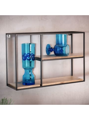 KADIMA DESIGN Schweberegal Mango Massivholz, 60x40x18 cm, Industrial Design