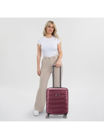 Delsey Meteor 4 Rollen Kabinentrolley 55 cm mit Dehnfalte in bordeaux