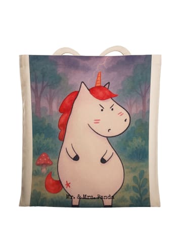 Mr. & Mrs. Panda Shopper Einhorn Wut Design ohne Spruch in Weiß