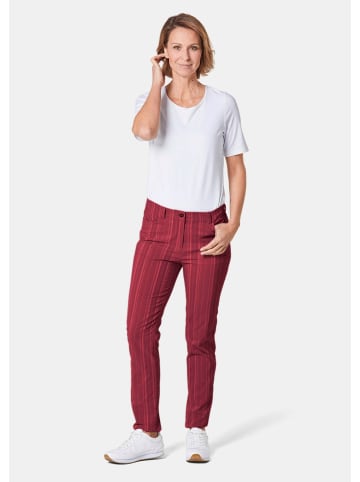 GOLDNER Kurzgröße:  Sportliche Strukturhose, elastisch in rot