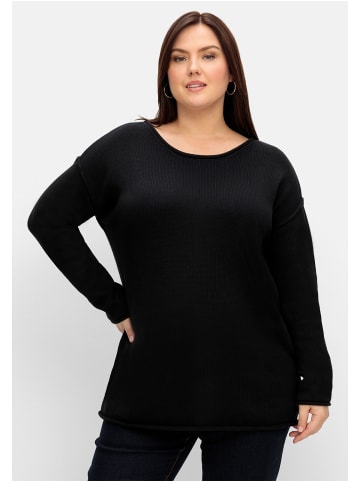 sheego Pullover in schwarz