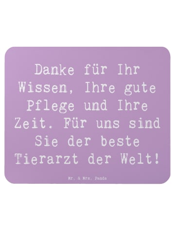 Mr. & Mrs. Panda Mauspad Spruch Bester Tierarzt mit Spruch in Lavendeltraum