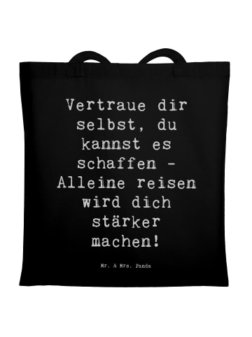 Mr. & Mrs. Panda einkaufsshopper Spruch Alleine Reisen unternehm... in Schwarz