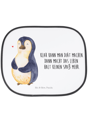 Mr. & Mrs. Panda Sonnenblende Pinguin Diät mit Spruch in Weiß