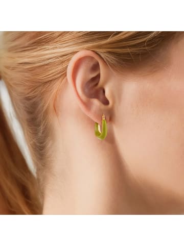 Yokoamii Creolen aus Messing in gelbgold