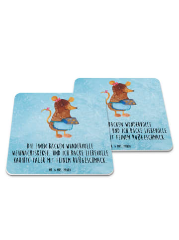 Mr. & Mrs. Panda Tischuntersetzer Maus Kekse mit Spruch in Eisblau