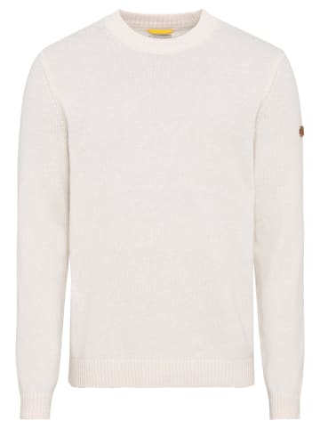 Camel Active Feinstrickpullover aus reiner Lammwolle in Beige