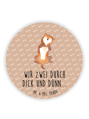 Mr. & Mrs. Panda Rund Magnet Hund Streicheln mit Spruch in Hundeglück