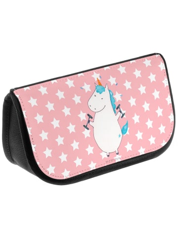 Mr. & Mrs. Panda Kosmetiktasche Einhorn Fitness ohne Spruch in Rot Pastell